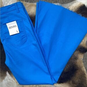 Ladies High Rise Xtra Flare, Stretch, BLUE